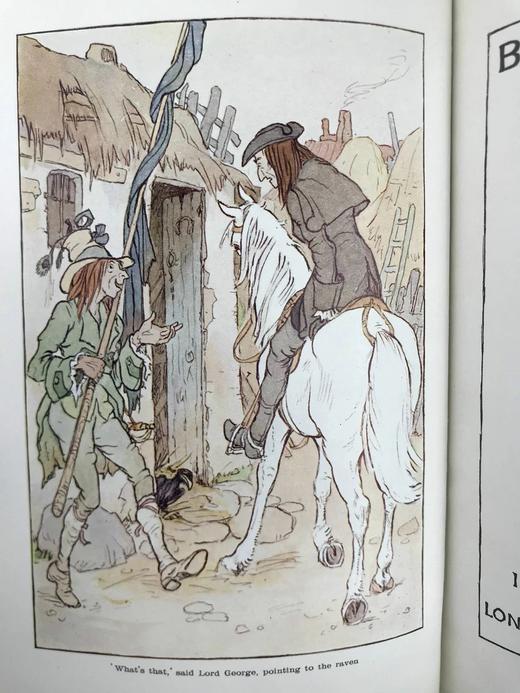 约20世纪早期 狄更斯《巴纳比·拉奇》儿童版 8幅彩色插图 漆布精装32开 商品图2