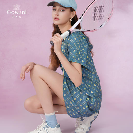 乔万尼休闲真丝连帽弹力宽松连衣裙EI2E860 商品图2