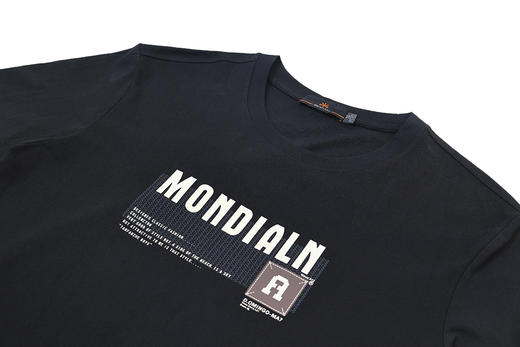 半身缘男装 夏季棉弹胸前印花时尚休闲短袖T恤252212U01112181 商品图6