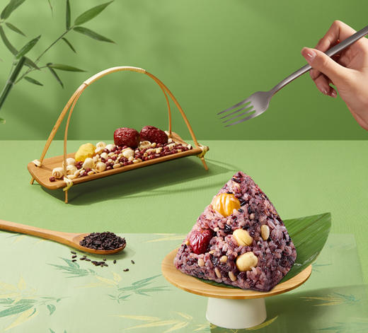 元祖 紫米八宝粽礼盒端午粽子礼盒元祖龙粽 商品图3