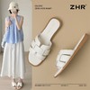 ZHR拖鞋女鞋2025新款夏季外穿平底一字拖女法式时尚罗马沙滩凉鞋 商品缩略图1