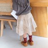 三茉童装/M184/卡其色条绒女童气质简约秋冬中长款半身裙2022新款 商品缩略图0