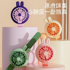 新款手持迷你小风扇USB卡通手表风扇便携式儿童户外充电风扇批发