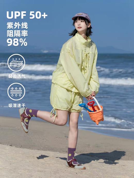 早乙女惠子saotome/STMWT252195/不对称绑带斜门襟防晒服 商品图3