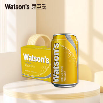 屈臣氏（Watsons）苏打水汤力水风味0脂金酒调酒饮料330mL*24罐整箱新老包装随机发 /水饮冲调 /饮料 /苏打水 商品图1