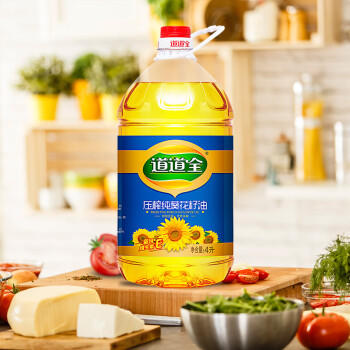 道道全葵花籽油 食用油 压榨纯葵花籽油 脱壳压榨自然葵香 4L*1桶 /粮油调味 /食用油 /葵花籽油 商品图5