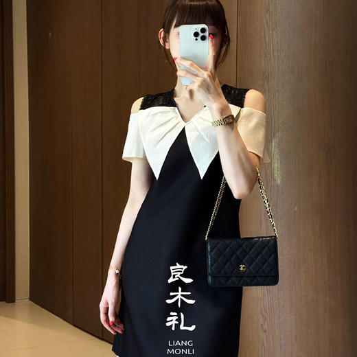 【部分现货】良木礼蕾丝肩连衣裙1127 商品图2