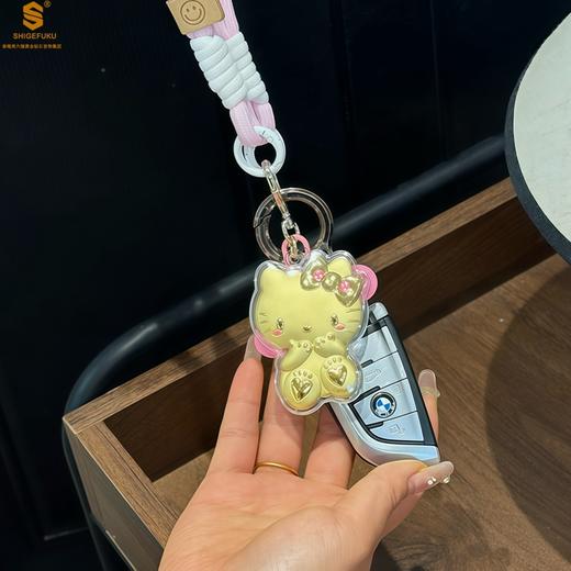 “精美礼盒包装”香港周六福 999足金珐琅炫彩招财猫挂件手机链 商品图4