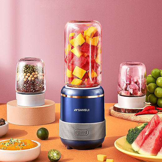 山水（SANSUI）网红便携式多杯榨汁机料理机SL-M23 商品图0