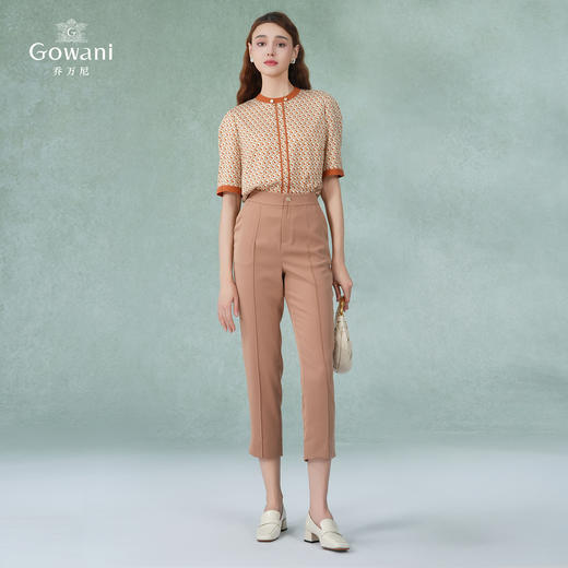 乔万尼夏季休闲裤经典百搭高腰显瘦哈伦裤ET2F253 商品图3