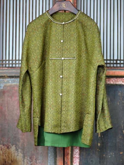 盛唐牡丹| 四合如意香云纱对襟外套 商品图0