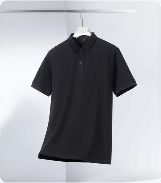 【丝光新疆棉   纯POLO衫】占姆士2025夏季新款男女同款重克数7A抗菌纯色POLO衫 T恤衫   一款7色 商品图7