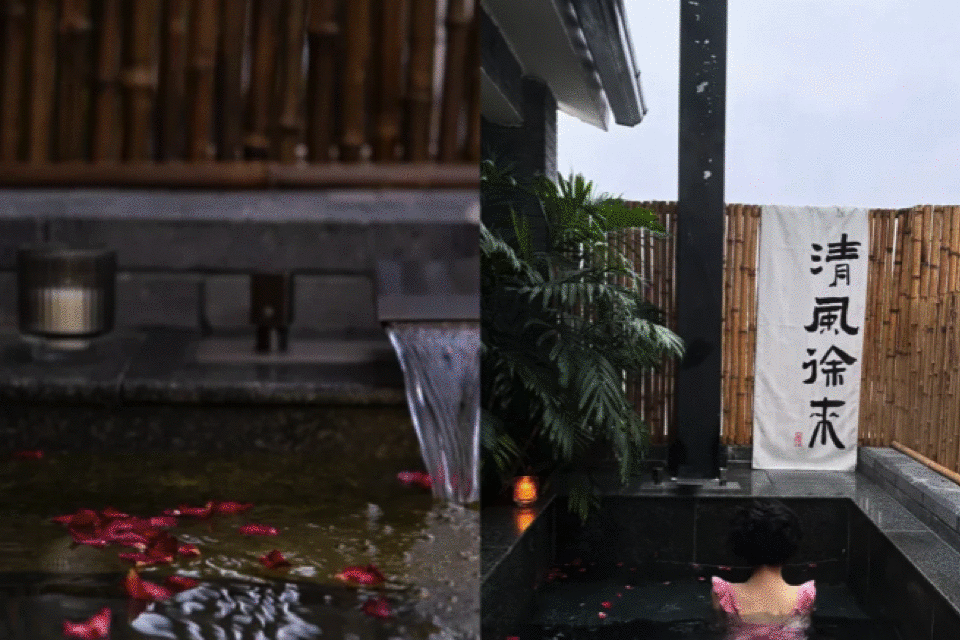 【青城山爆款美宿·春游必打卡】仅299起住泉青小院！含双早+果盘+下午茶+高铁站接送…踏春看花泡私汤！