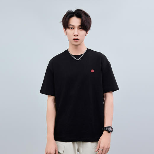 【断码清仓】HX 夏季圆领短袖T恤凉感科技微宽松版型/S102522721101/02 商品图1