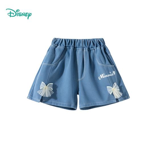 迪士尼2025夏季女新款牛仔短裤柔软舒适休闲裤卡通米妮印花透气短裤ZD2EK021 商品图5