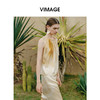 VIMAGE纬漫纪设计感晕染印花显瘦无袖T恤上衣2025夏季新款V2313917 商品缩略图1