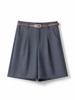 丁摩 西装短裤女夏新款高腰休闲宽松阔腿a字五分裤中裤配皮带5ZF-2122 商品缩略图5