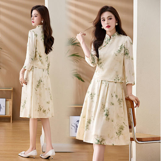 LDB9731 2025夏装新款新中式两件套气质时尚套装 商品图2