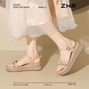 ZHR坡跟凉鞋女2025新款夏季网红高级水钻凉鞋轻便厚底增高凉鞋女 商品缩略图8
