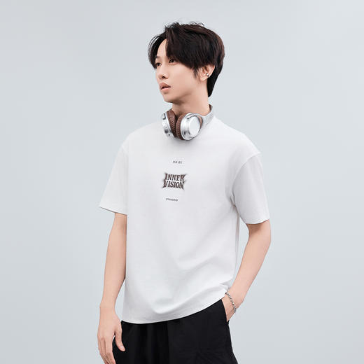 【断码清仓】HX 夏季圆领短袖合体T恤潮牌/S102522652101/02 商品图0