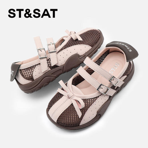 【童鞋】星期六可爱蝴蝶结透气网面女童运动玛丽珍SSD2192L1T 商品图4