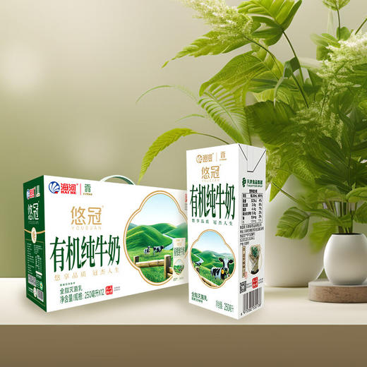 海河无菌砖悠冠有机纯牛奶250ml*12 商品图4