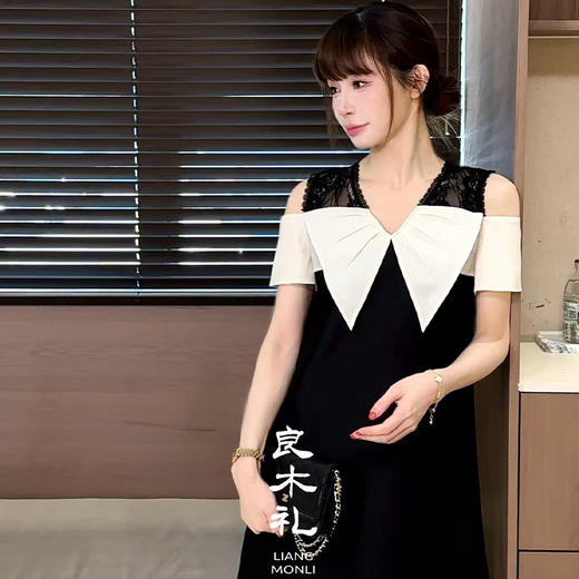 【部分现货】良木礼蕾丝肩连衣裙1127 商品图1