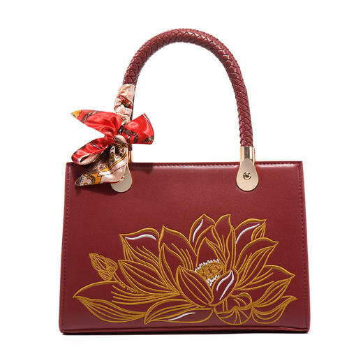 【预售3天】新中式包新娘包高级感大气刺绣中年小众女包LF9101QL 商品图7