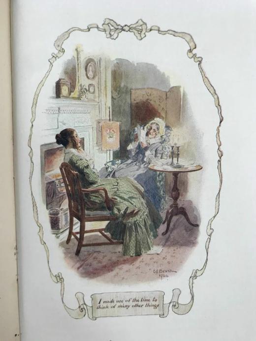 1904年 盖斯凯尔夫人《克兰福德》 C.E.布洛克25幅彩色插图 漆布精装32开 商品图13