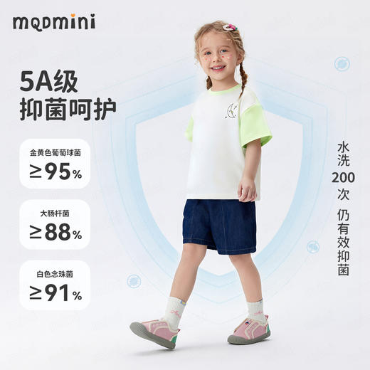 【5A抑菌+冰冰棉】【90-130】【MQDmini】女童夏季短袖卡通T恤 商品图7