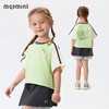 【5A抑菌】【90-140】【MQDmini】女童短袖t恤儿童圆领撞色短款宽松上衣 商品缩略图2