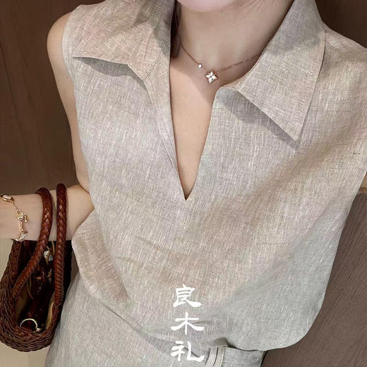 【不退不换】良木礼亚麻套装（2E081-021） 商品图3