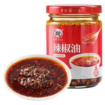 翠宏 调味酱 麻辣红油 油泼辣子四川特产辣椒酱 辣椒油 200g /粮油调味 /调味品 /中式酱料 商品图2