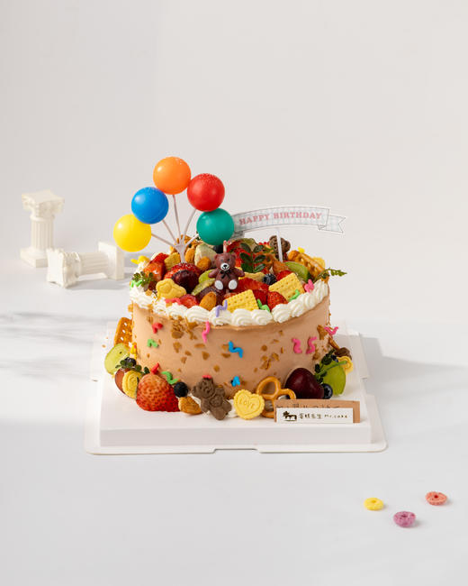 熊熊欢乐颂水果生日蛋糕（百分百进口动物奶油） 商品图0