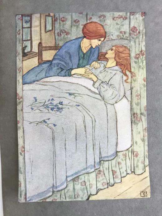 约20世纪早期 克里斯蒂娜·罗塞蒂诗集 弗洛伦斯·哈里森36幅彩色手工贴图34幅黑白插图 漆布精装16开 商品图10