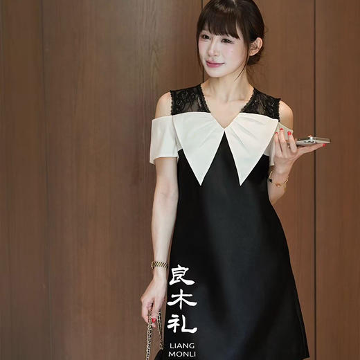 【部分现货】良木礼蕾丝肩连衣裙1127 商品图0