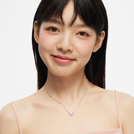 卡蒂罗爱心四叶草项链女纯银轻奢小众设计款锁骨链生日礼物送女友 商品图5