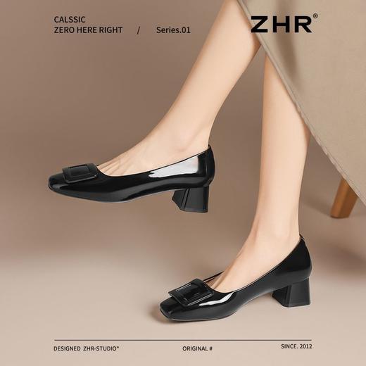 ZHR则则简约纯色浅口气质单鞋女鞋2025新款法式优雅时髦通勤鞋子 商品图8