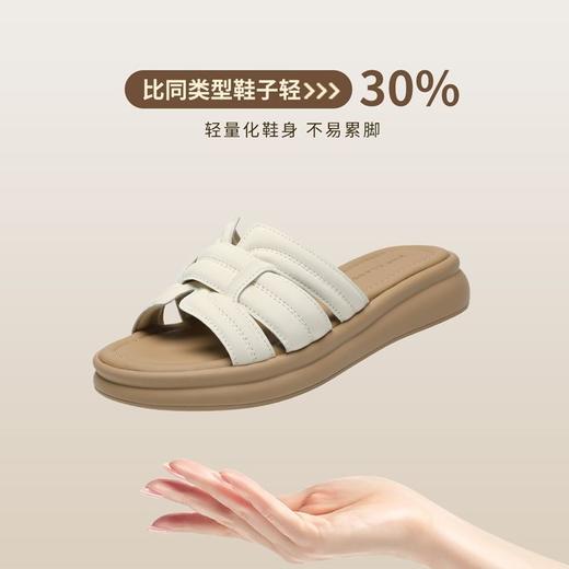 ZHR一字拖女2025新款夏季休闲百搭拖鞋女洋气ins厚底沙滩拖鞋外出 商品图3