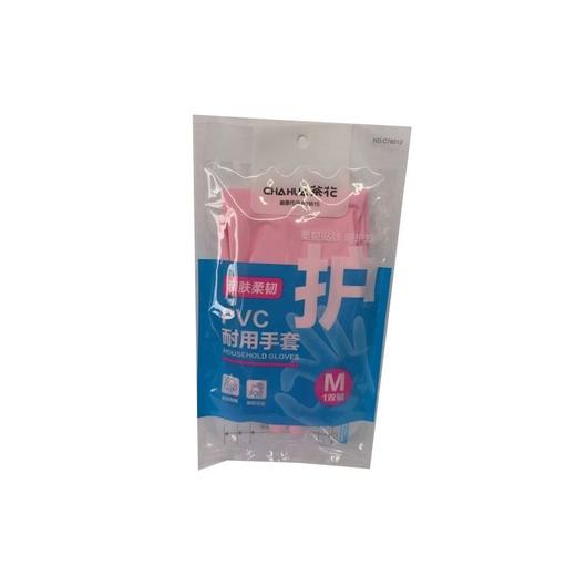 茶花 亲夫pvc耐用手套M号1双/袋 商品图0