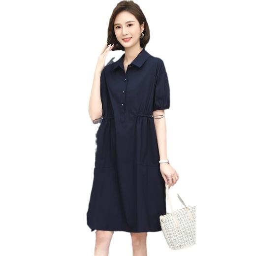 丁摩 休闲宽松显瘦遮肚子连衣裙女夏季新款洋气直筒裙5ZF-5123 商品图4