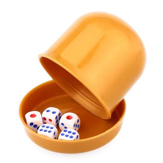 骰子色子骰盅套装带底座 六种颜色随机配送 商品图4