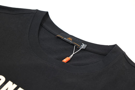 半身缘男装 夏季棉弹胸前印花时尚休闲短袖T恤252212U01112181 商品图5