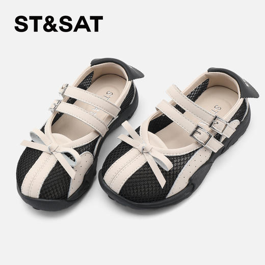 【童鞋】星期六可爱蝴蝶结透气网面女童运动玛丽珍SSD2192L1T 商品图2