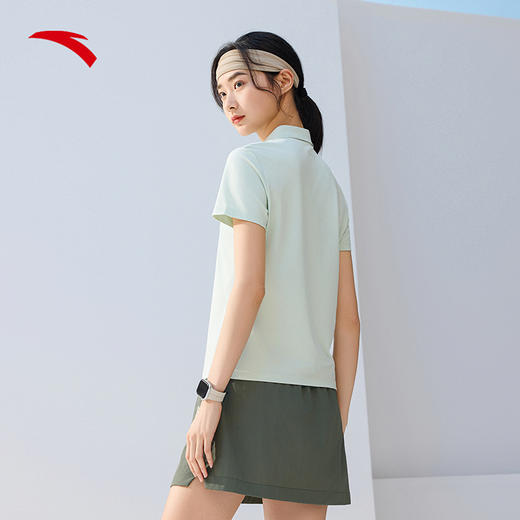 安踏冰丝POLO丨凉感短袖商务t恤女夏季新款翻领透气上衣162527119 商品图1