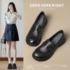 ZHR则则头层牛皮复古优雅乐福鞋女鞋2024新款金属衔扣百搭小皮鞋 商品缩略图0