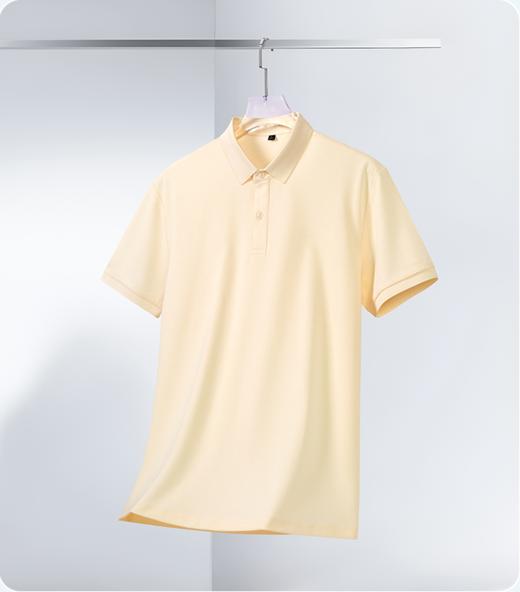 【丝光新疆棉   纯POLO衫】占姆士2025夏季新款男女同款重克数7A抗菌纯色POLO衫 T恤衫   一款7色 商品图3