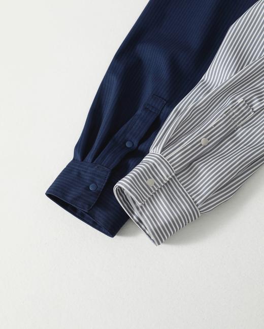 oakley条纹机能速干衬衫 定做条纹混纺面料 速干 透气 商品图6