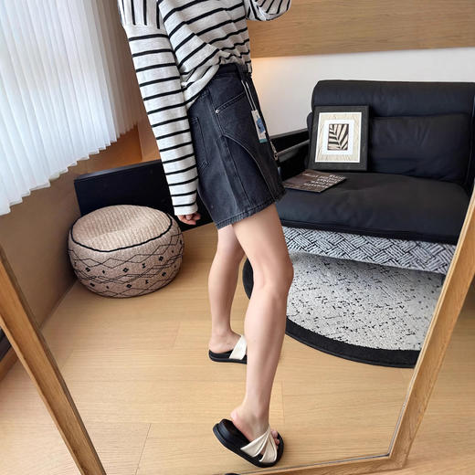 长腿辣妹裙裤！韩系穿搭防走光牛仔短裤女一片式小个子显瘦A字短裙！ 商品图2