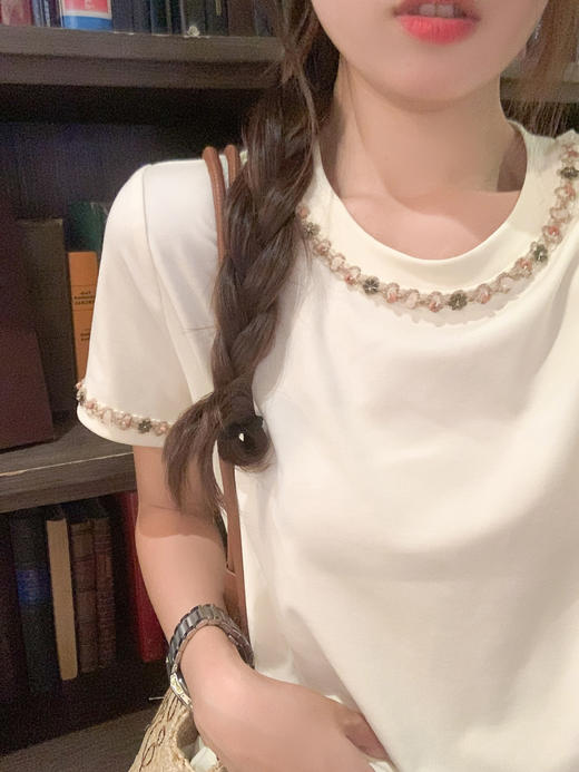 【129元任选2件】现货！立体贝壳刺绣短袖T恤 商品图7